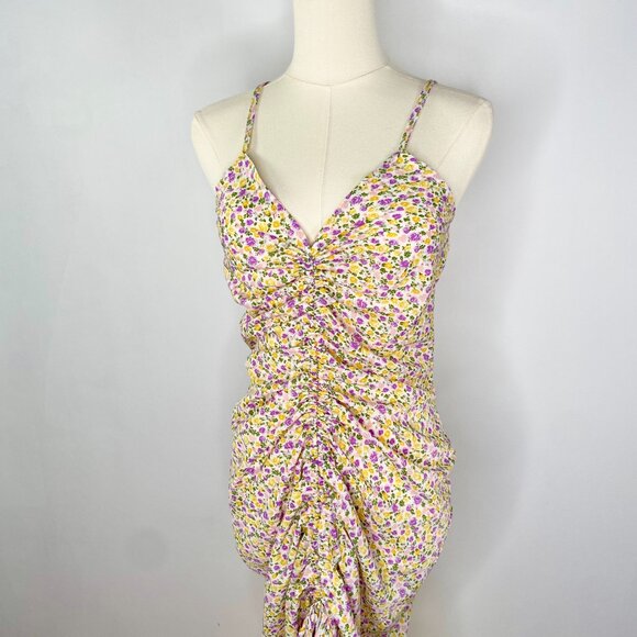 Cupshe - Floral Purple / Yellow Maxi Summer Dress - Picture 8 of 9